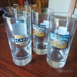 4 bicchieri Ricard collezione Cézanne vintage 