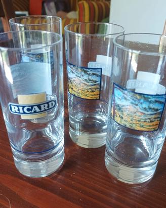 4 bicchieri Ricard collezione Cézanne vintage 