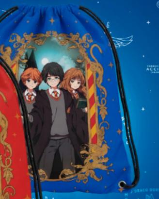 Sacca zaino blu Harry Potter