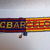 Fc Barcellona Sciarpa Originale + Portachiavi Uffi
