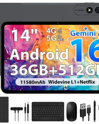 tablet 14 Pollici Android 16