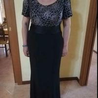 Abito cerimonia nero rosa Musani Couture Tg. 52