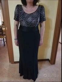 Abito cerimonia nero rosa Musani Couture Tg. 52