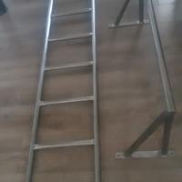 Scala in acciaio 2,60mt + supp muro x libreria,ecc