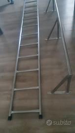 Scala in acciaio 2,60mt + supp muro x libreria,ecc
