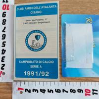 Calendario Atalanta Club Cisano, Serie A 1991/92