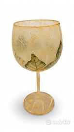 *calice decorato a mano con tecnica decoupage*,