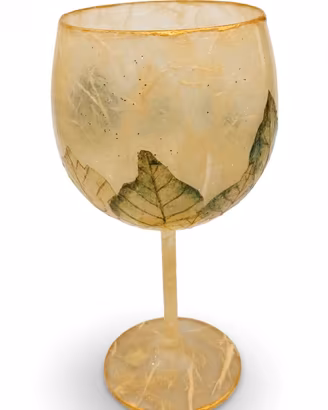 *calice decorato a mano con tecnica decoupage*,