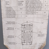 Boyler puffer litri 650