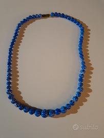 Collana bigiotteria azzurro/blu