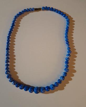 Collana bigiotteria azzurro/blu
