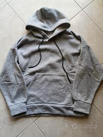 Felpa Grigio Melange Oversize Unisex L/XL Cotone