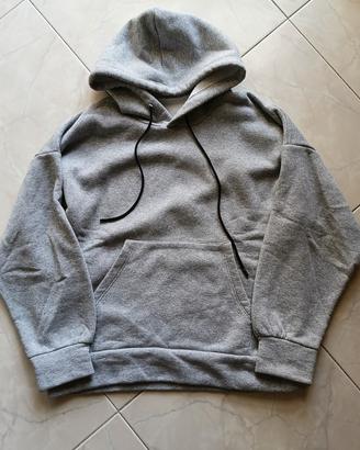 Felpa Grigio Melange Oversize Unisex L/XL Cotone