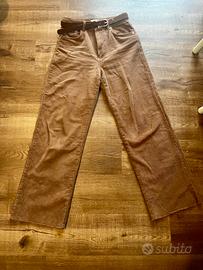 Pantaloni vintage a vita alta in velluto a coste