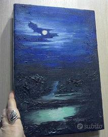 Pittura “Notte di luna”.