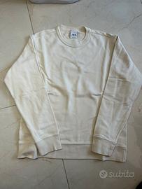 Felpa bianca senza cappuccio Zara