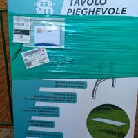 Tavolo pieghevole, nuovo ancora imballato