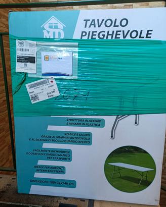Tavolo pieghevole, nuovo ancora imballato