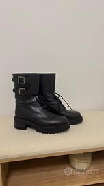 Anfibi Christian Dior originali in pelle nera