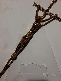 Crocifisso da parete in ottone