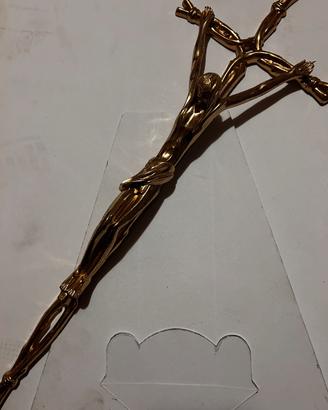 Crocifisso da parete in ottone