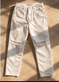 Jeans Bershka bianchi strappati PREZZO TRATTABILE