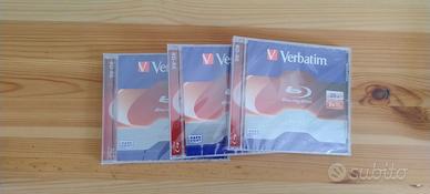 3 dischi Blu-ray Riscrittibili Verbatim 25GB
