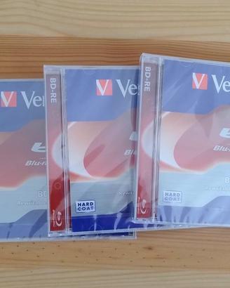 3 dischi Blu-ray Riscrittibili Verbatim 25GB