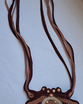 Collana Soutache Artigianale con Cammeo