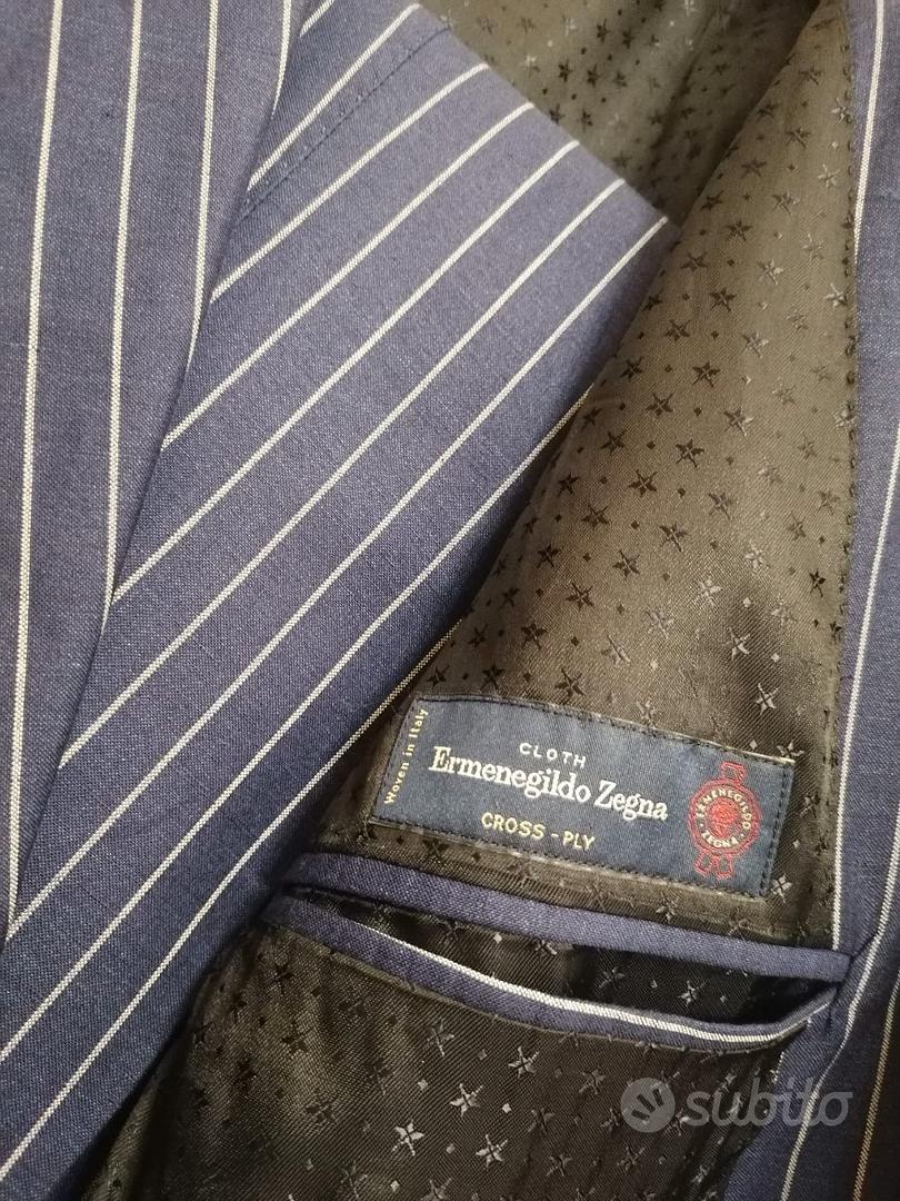 Abito doppiopetto uomo blu 46 Zegna Abbigliamento e