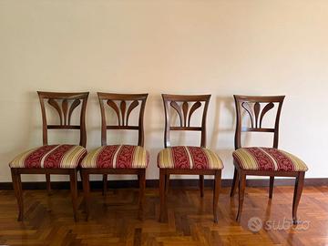 4 sedie classiche legno massello
