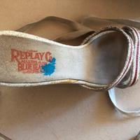 Sandali in sughero e tomaia in pelle Replay