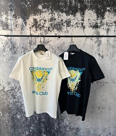 T-Shirt Casablanca Uomo Tennis Club – Bianca/Nera