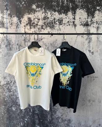 T-Shirt Casablanca Uomo Tennis Club – Bianca/Nera