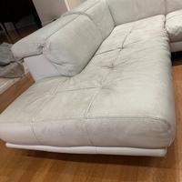 diivano angolare pelle bianca Natuzzi