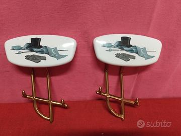 Coppia di appendini x appendiabiti anni 60 design