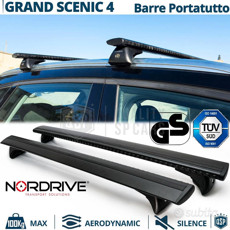 Barre Portapacchi VDP Delta Nere Per Renault Grand Scenic III (2009-2013, Senza Tetto In Vetro, 5 Porte)