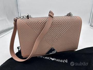 Emporio Armani in pelle Cipria con borchie nuova