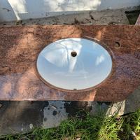 lavello bagno in marmo rosso 