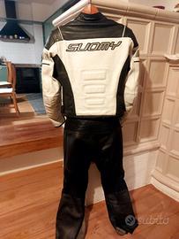 Suomy tuta spaccata in pelle da motocicletta 