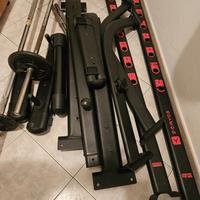 Rack palestra Domyos con bilanciere e manubri
