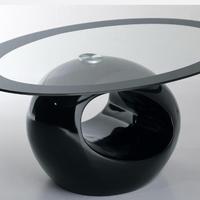 Tavolino in vetro nero L.115 P.65 H.42