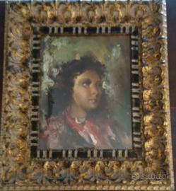 quadro olio volto di bambina