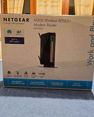 MODEM ROUTER NETGEAR N300 WIRELESS ADSL2+ DGN2200