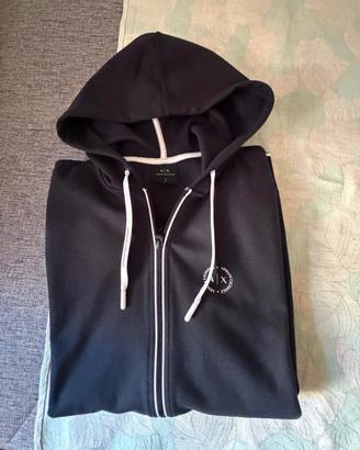Felpa-Cappuccio-Zip ARMANI EXCHANGE- Originale- M
