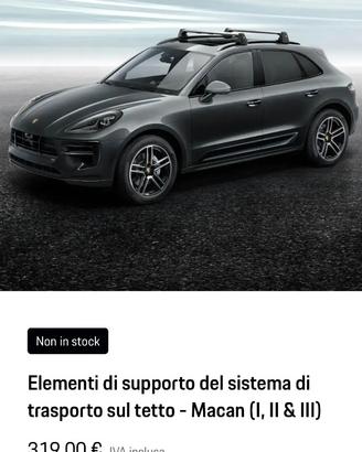 Barre originali Porsche da tetto