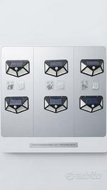 SET 6 FARETTI LED SOLARI CON SENSORE 