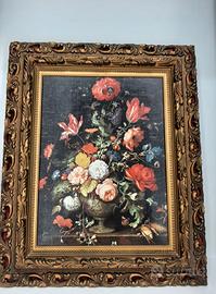 Quadro stampa porta oggetti vintage