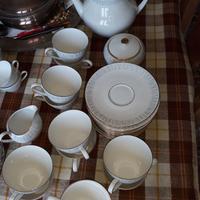 SERVIZIO COORDINATO da TE' e CAFFE' a righe grigie