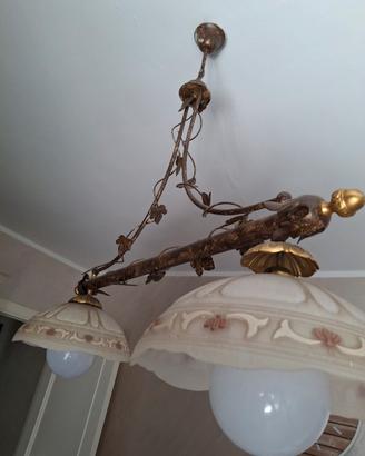 lampadario ferro battuto